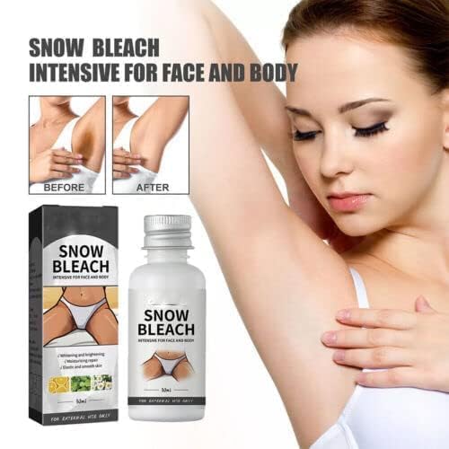 Snow Bleach Cream - Private Part Whitening Cream Intimate Dark Spot Corrector for Underarms, Bikini Area, Inner Thighs - Natural Whitening Formula 30ML