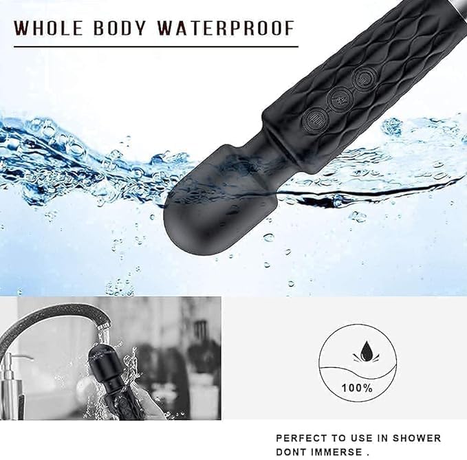 Personal Body Massager | Electric Handheld Massager with 20 Vibration Speeds | USB Rechargeable, Waterproof, Medical Grade Silicone for Men and Women" (Assorted- Colour)