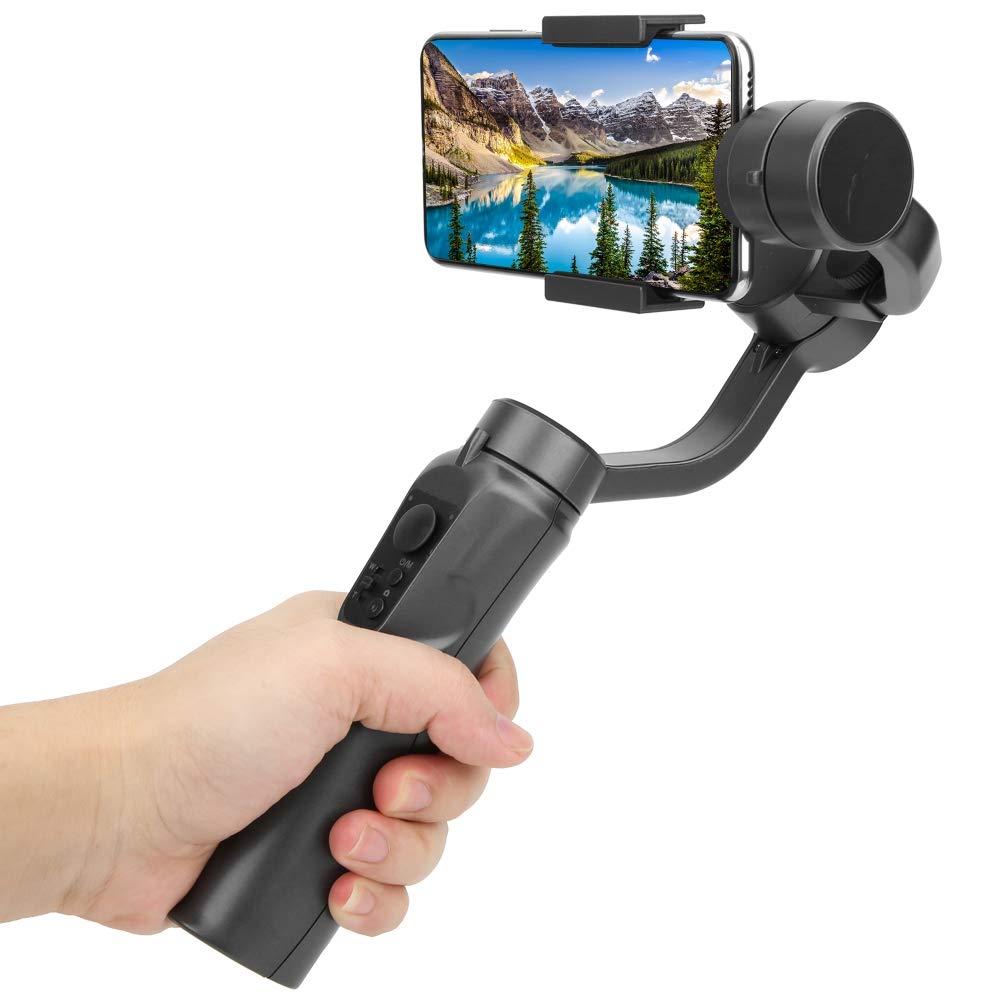 Gimbal Stabilizer for Smartphone, Anti-Shake Selfie Stick Gimbal Stabilizer Automatic Rotation Handheld Selfie Stick Tripod for Smartphone