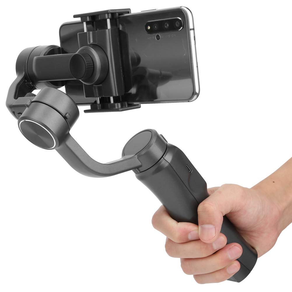 Gimbal Stabilizer for Smartphone, Anti-Shake Selfie Stick Gimbal Stabilizer Automatic Rotation Handheld Selfie Stick Tripod for Smartphone