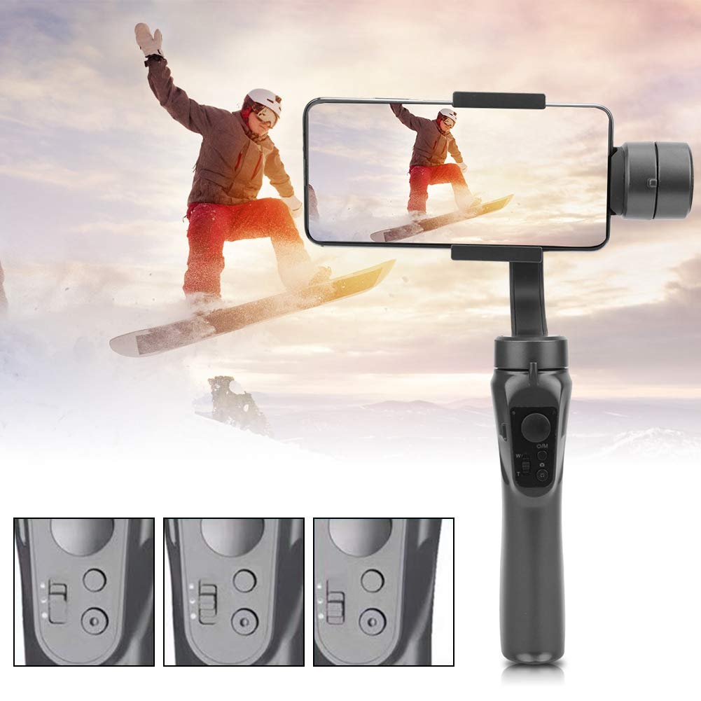 Gimbal Stabilizer for Smartphone, Anti-Shake Selfie Stick Gimbal Stabilizer Automatic Rotation Handheld Selfie Stick Tripod for Smartphone