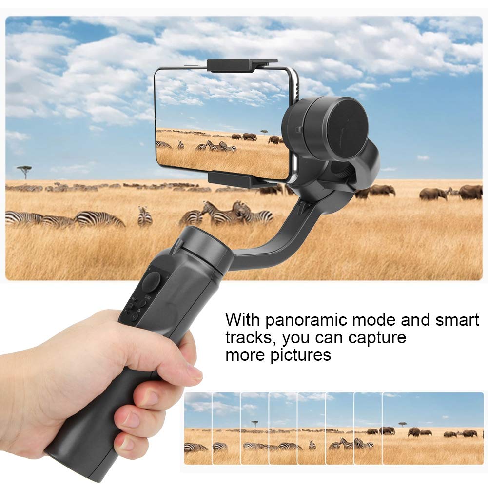 Gimbal Stabilizer for Smartphone, Anti-Shake Selfie Stick Gimbal Stabilizer Automatic Rotation Handheld Selfie Stick Tripod for Smartphone