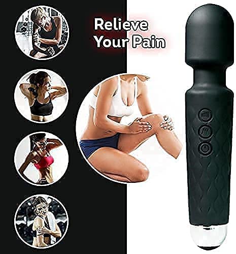 Personal Body Massager | Electric Handheld Massager with 20 Vibration Speeds | USB Rechargeable, Waterproof, Medical Grade Silicone for Men and Women" (Assorted- Colour)