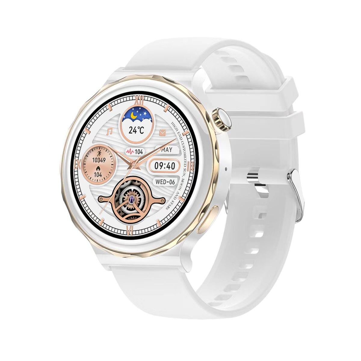 New Women Smart Watch Dual Bracelets 1.36inch IPS Always on Display Menstrual Period BT Call Fitness Wristband HK43 Smart Watch