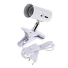 Reptile Light Clamp Ceramic Infrared Emitter Heat Lamp Stand EU Plug White