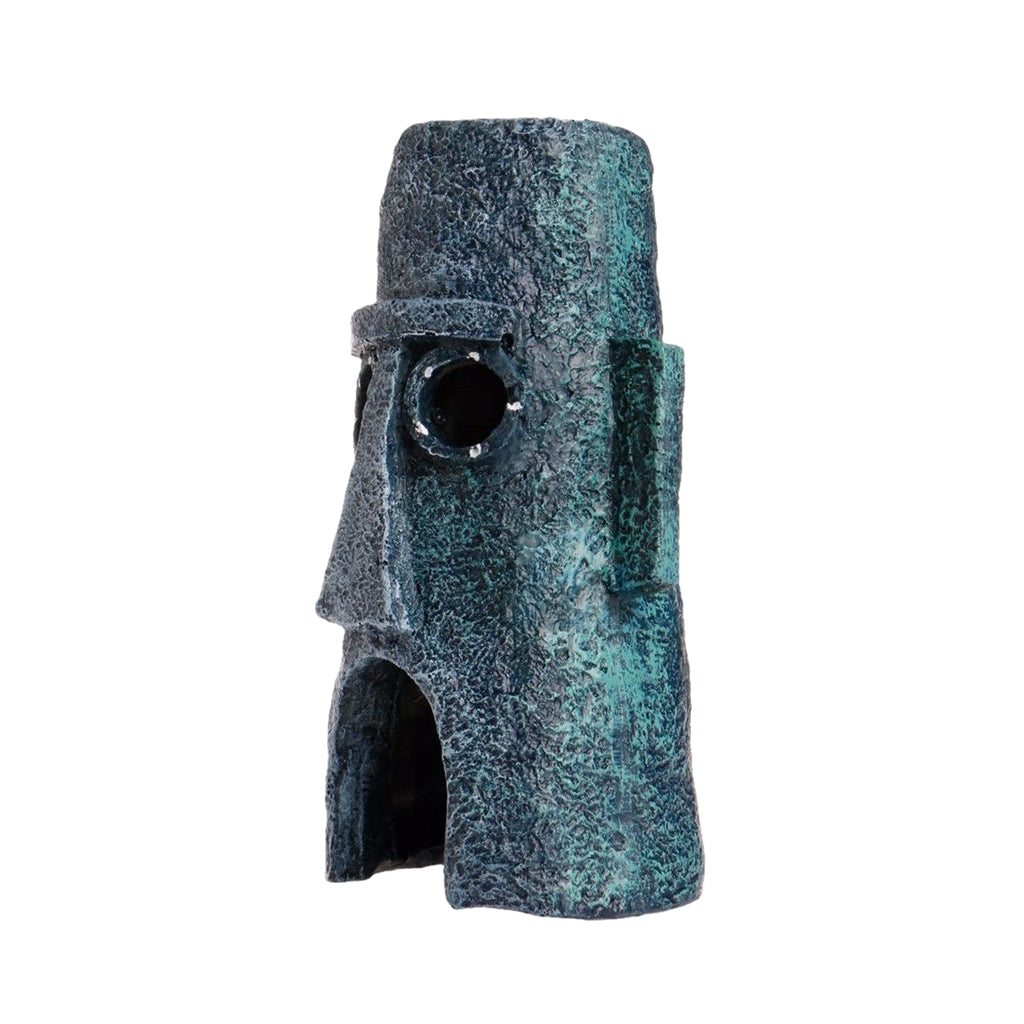 Aquarium Fish Tank Resin Moai Shape House Ornament Cave Landscape Decoration