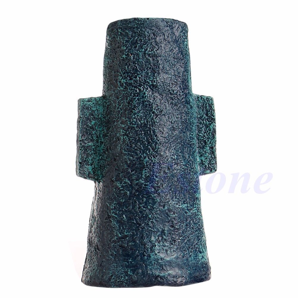 Aquarium Fish Tank Resin Moai Shape House Ornament Cave Landscape Decoration