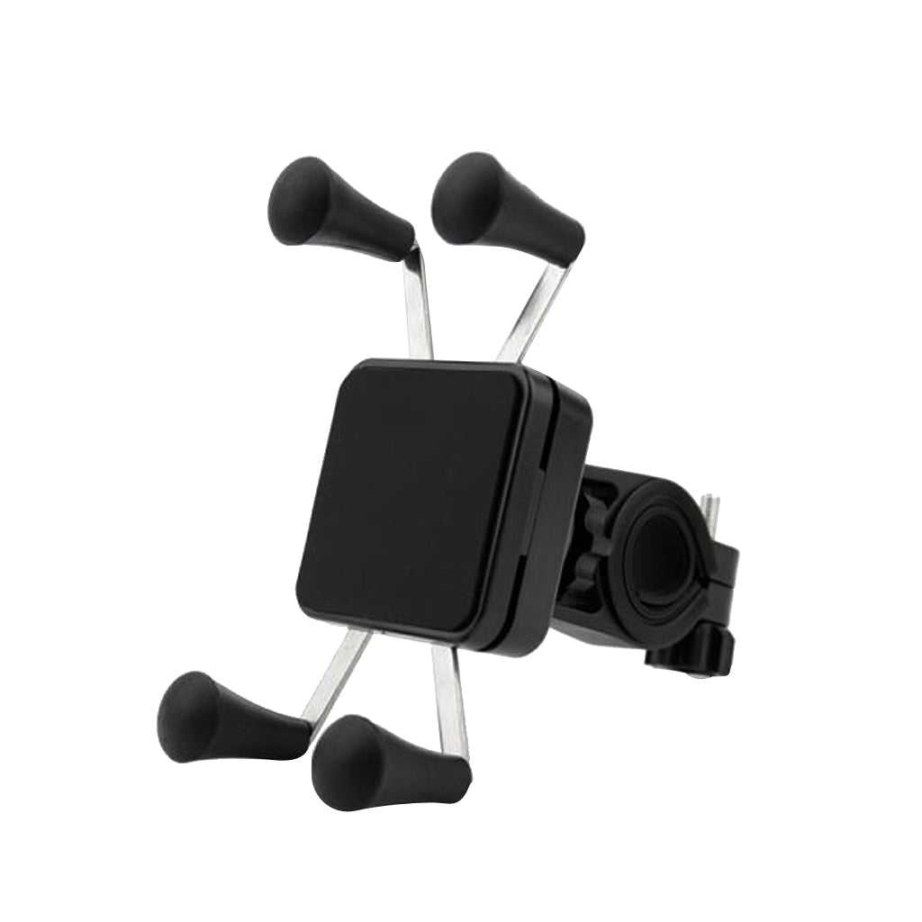 Motorcycle Bike Holder Stand Handlebar Mount for Cell Phone Black