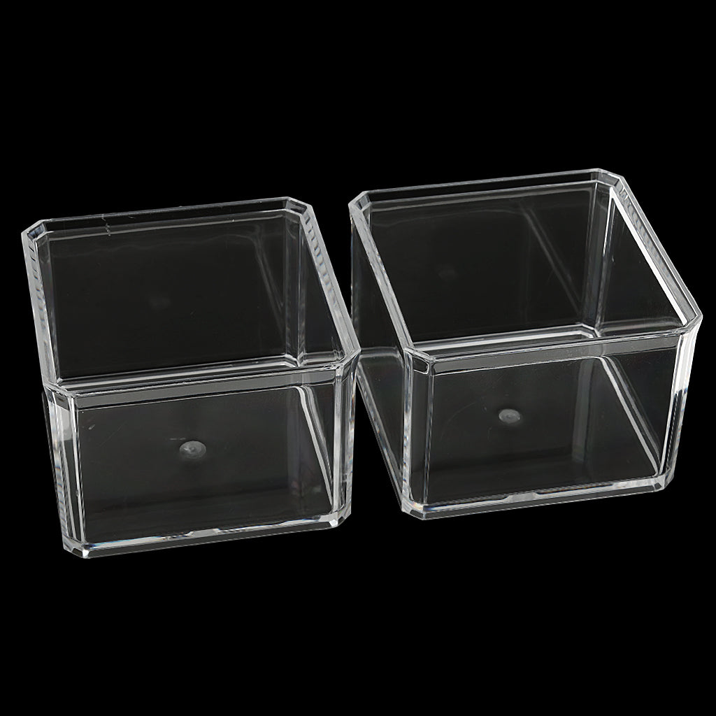 Double Layers Clear Acrylic Q-tip Holder Box Cotton Swabs Stick Storage Cosmetic Makeup