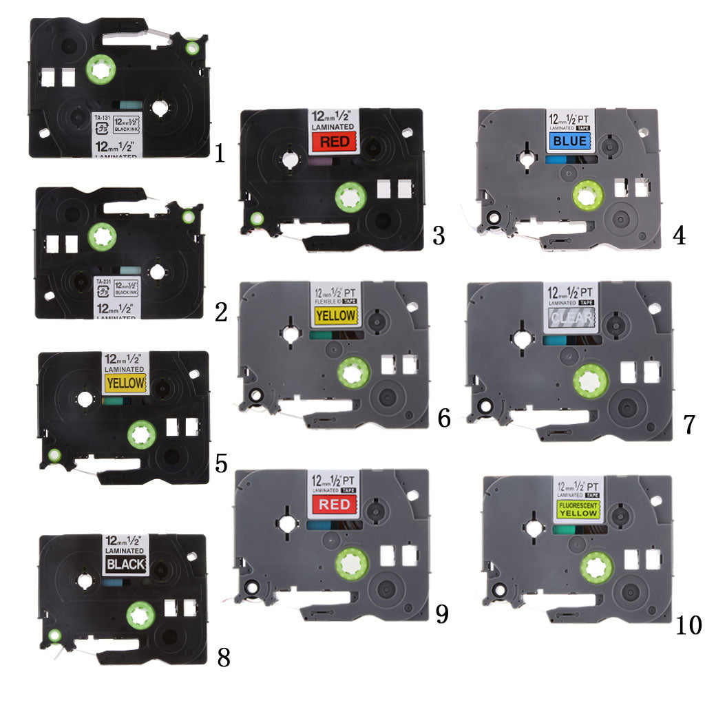 Compatible for Brother P-touch Tze Printer Laminated Label Tape Maker 12mm x8m 12mm TZE-531