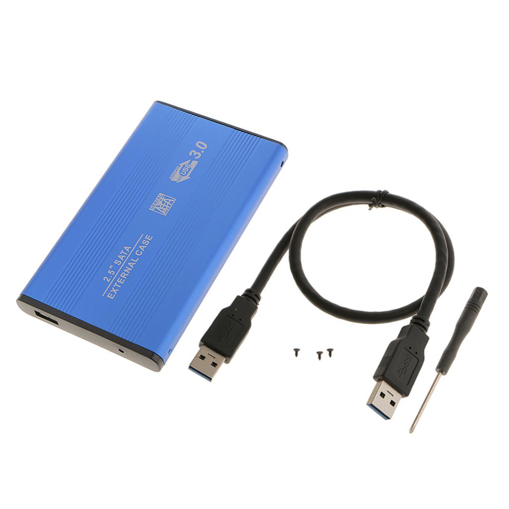 2.5" inch Blue Sata Hard Drive HDD Enclosure External Disk Case High-speed