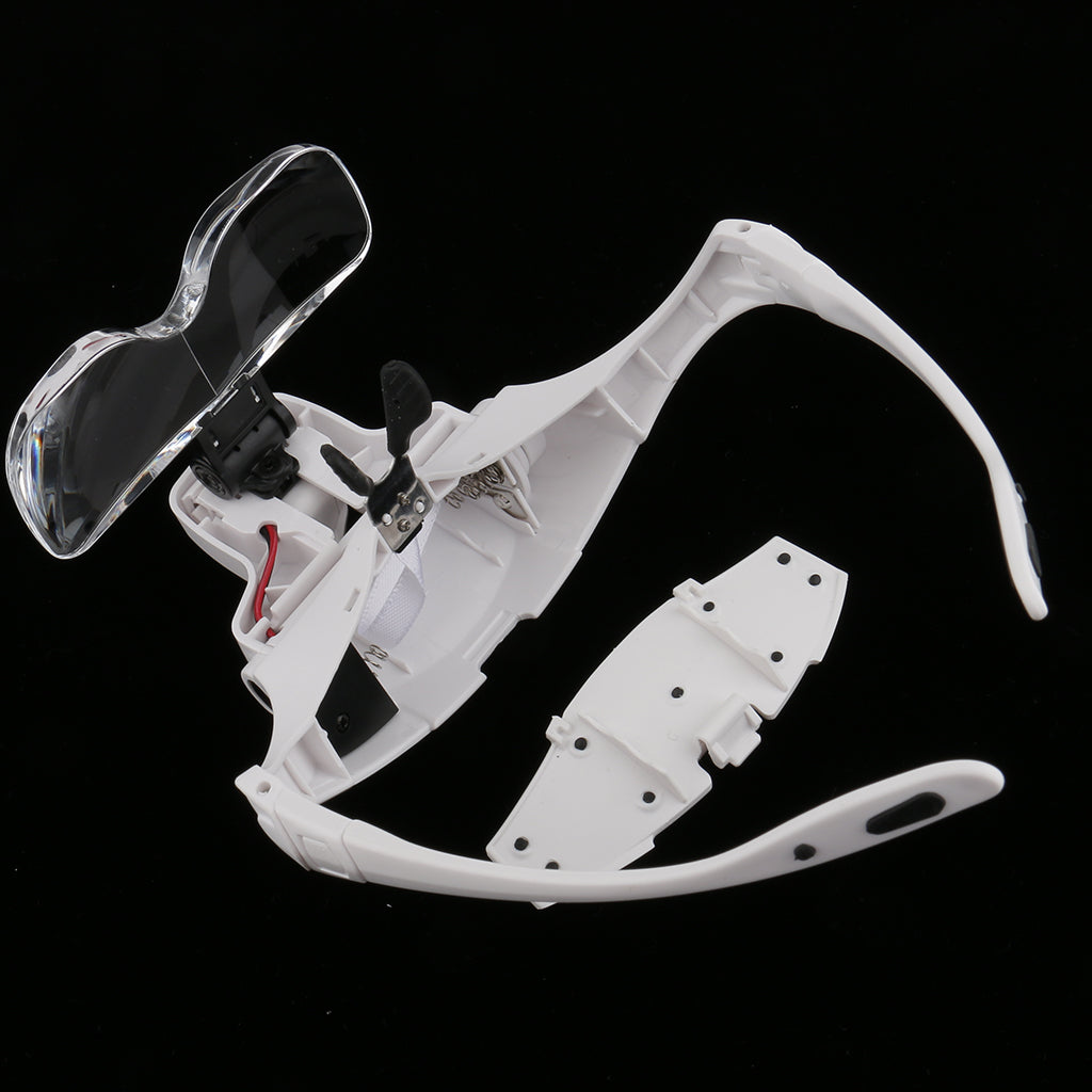 5 Lens Headset Magnifying Glass LED Lamp for Eyelash Extension Microblading