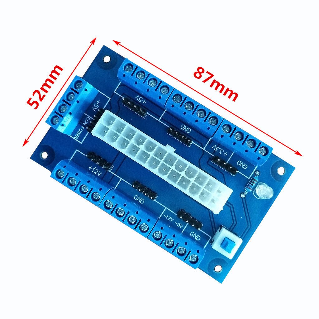 24/20-pin ATX DC Power Supply Breakout Board Module