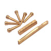 6pcs Golden Brass Bridge Pins with Saddle Nut Set for Acoustic Guitar New