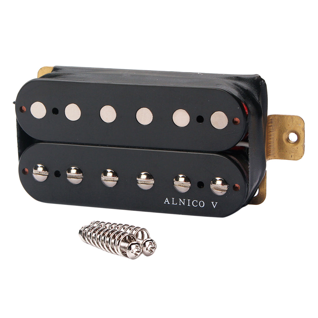 1Pc Black Guitar Bridge Humbucker Pickup w/ Screw Alnico V for Strat SG Accs