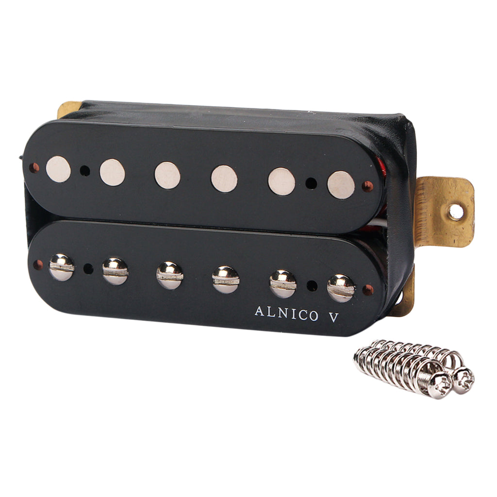 1Pc Black Guitar Bridge Humbucker Pickup w/ Screw Alnico V for Strat SG Accs