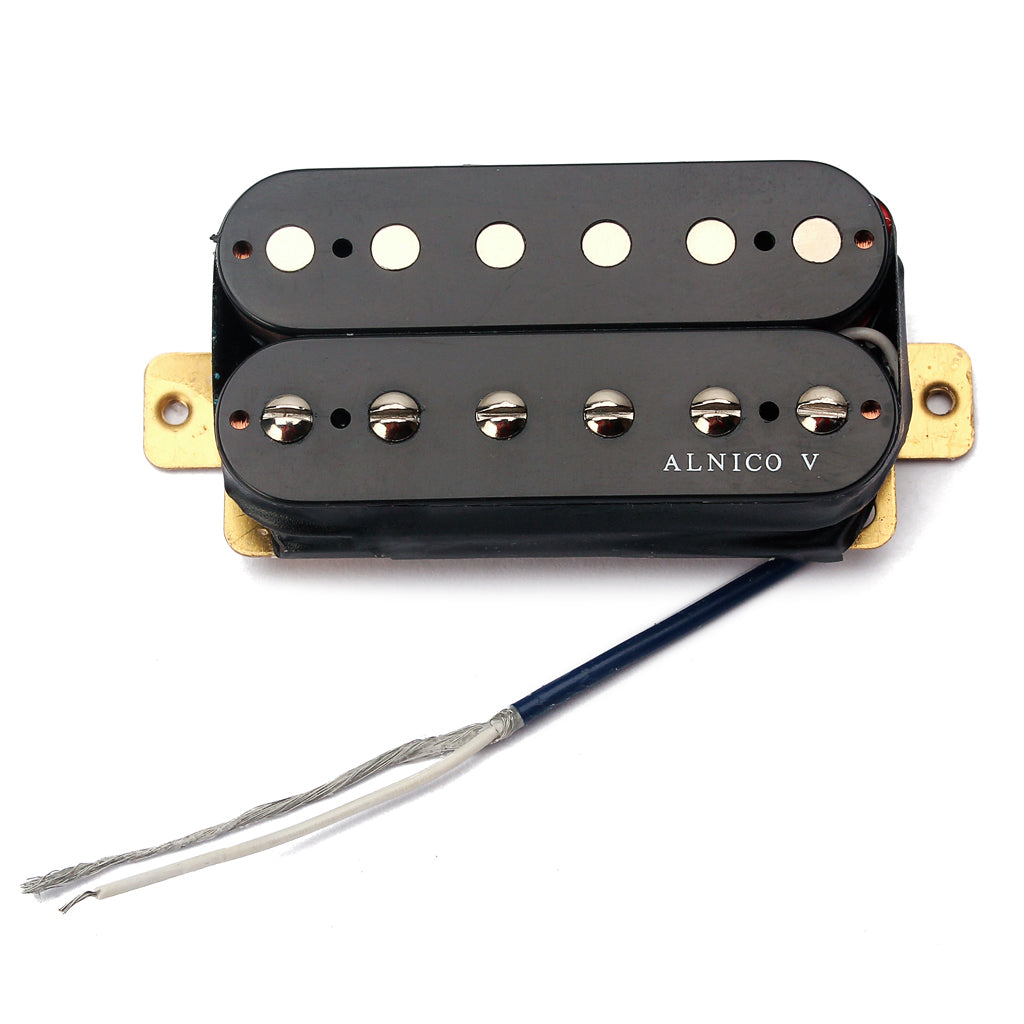 1Pc Black Guitar Bridge Humbucker Pickup w/ Screw Alnico V for Strat SG Accs