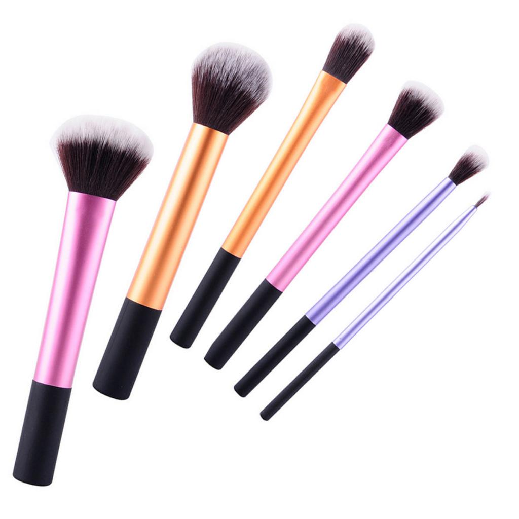 Set of 6 Eyeliner Eye Face Powder Contour Foundation Concealer Makeup Brush Make Up Brushes Kit