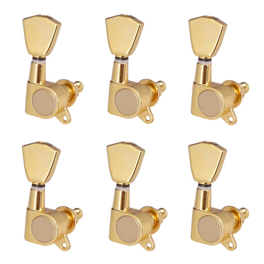 Golden Guitar String Tuning Peg Keys Tuners Enclosed 6R for Electric Guitars