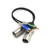 Dual 3Pin XLR Male Plug to Dual RCA Male Patch Cable Microphone Audio Converter Connector Micro Adapter Cable