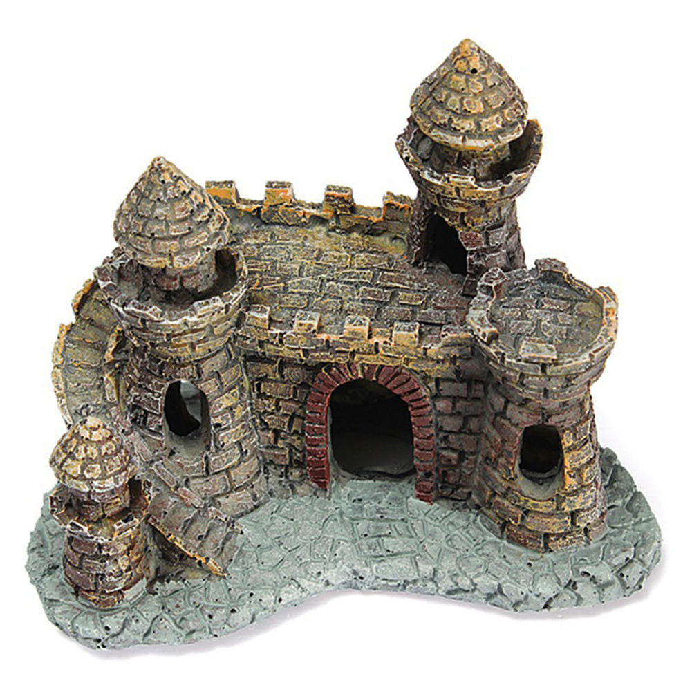 Aquarium Fish Tank Antique Castle Tower Ornament Cave Landscaping Decoration