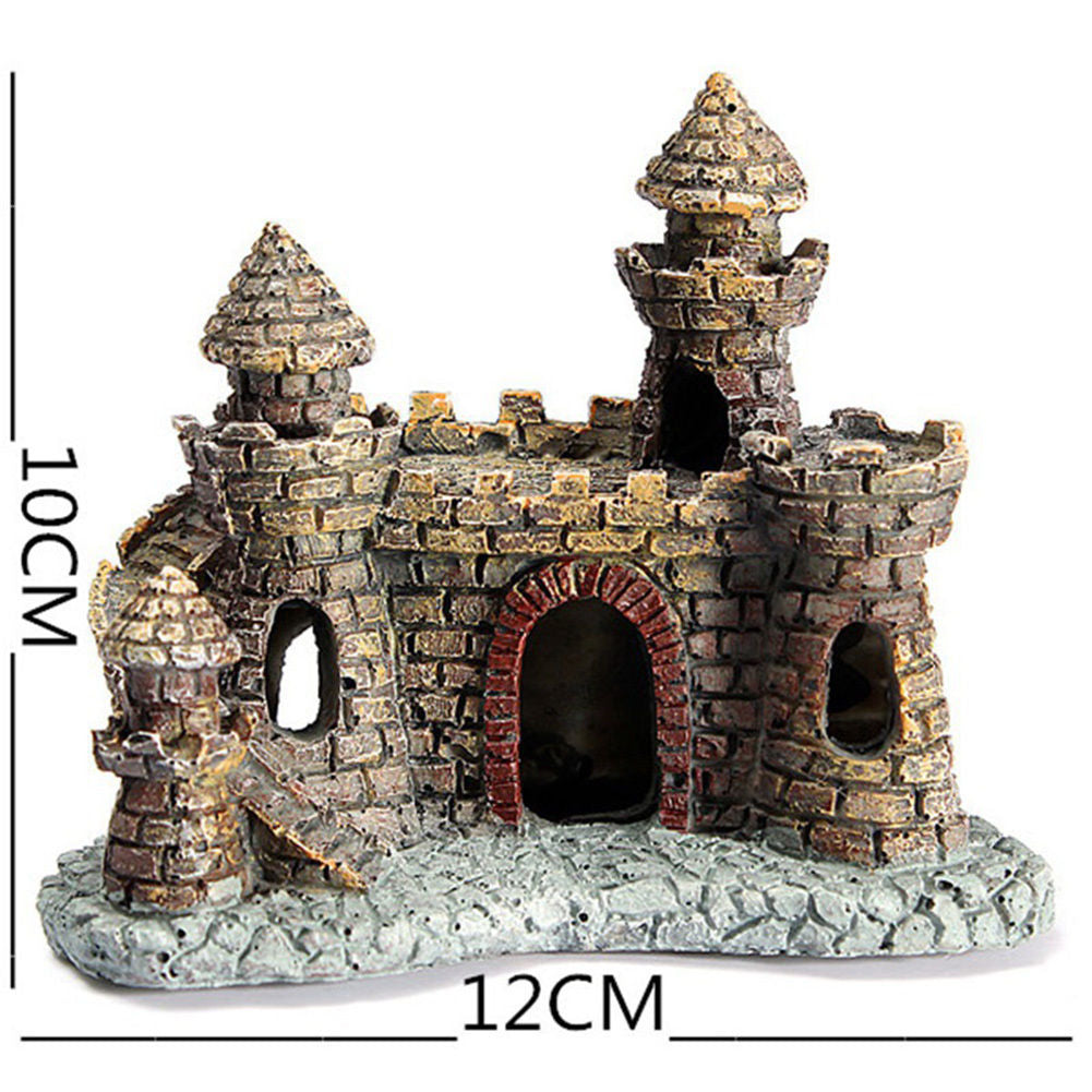 Aquarium Fish Tank Antique Castle Tower Ornament Cave Landscaping Decoration