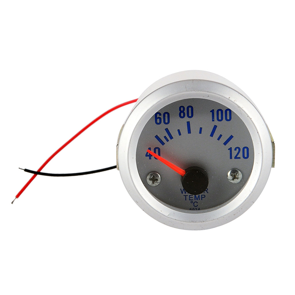 Universal 52mm Blue LED Round Auto Car Water Temperature Meter Gauge