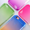 Gradient Color Transparent Protective Case Soft TPU Protective Case for Apple iPhone 6 6S（4.7 inch Screen）Purple and Yellow