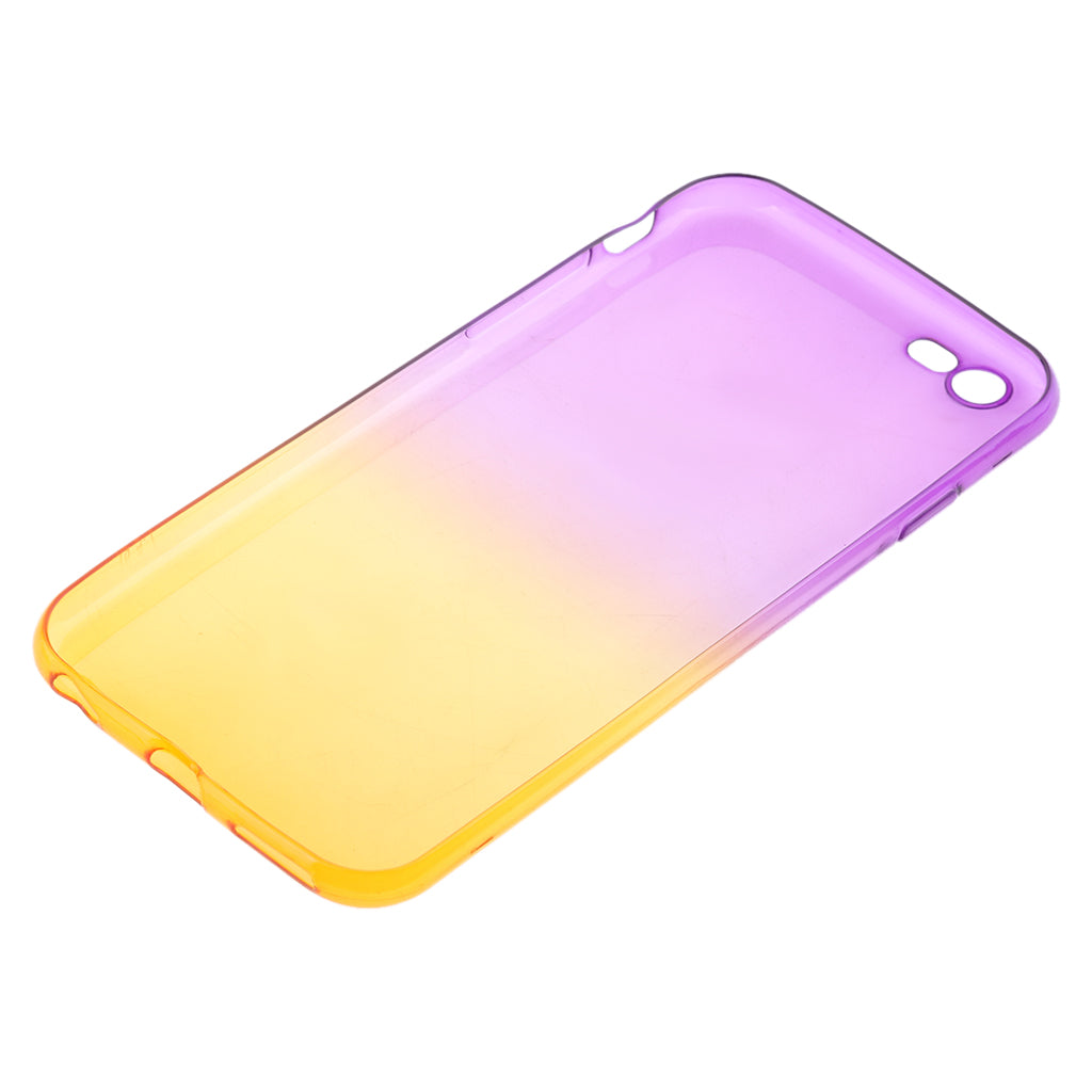 Gradient Color Transparent Protective Case Soft TPU Protective Case for Apple iPhone 6 6S（4.7 inch Screen）Purple and Yellow