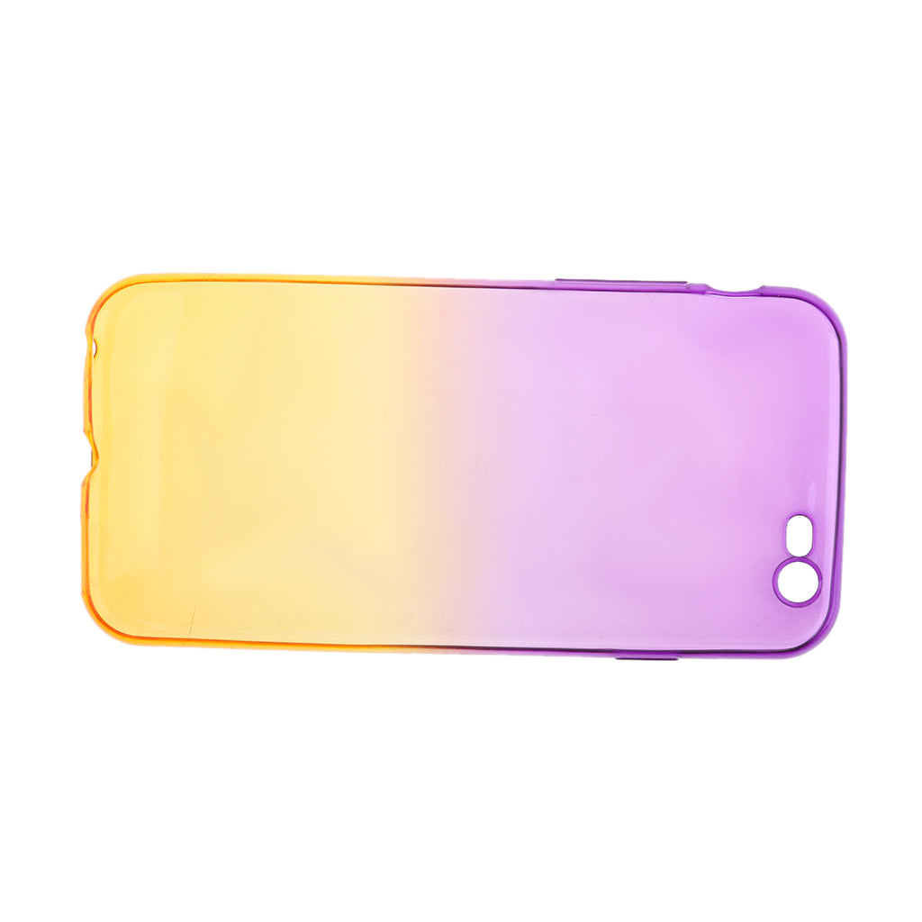 Gradient Color Transparent Protective Case Soft TPU Protective Case for Apple iPhone 6 6S（4.7 inch Screen）Purple and Yellow