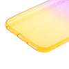 Gradient Color Transparent Protective Case Soft TPU Protective Case for Apple iPhone 6 6S（4.7 inch Screen）Purple and Yellow