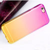 Gradient Color Transparent Protective Case Soft TPU Protective Case for Apple iPhone 6 6S（4.7 inch Screen）Purple and Yellow