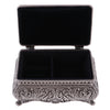 Retro Rectangle Jewelry Box Flower Sculpture Trinkets Chest Jewelry Case