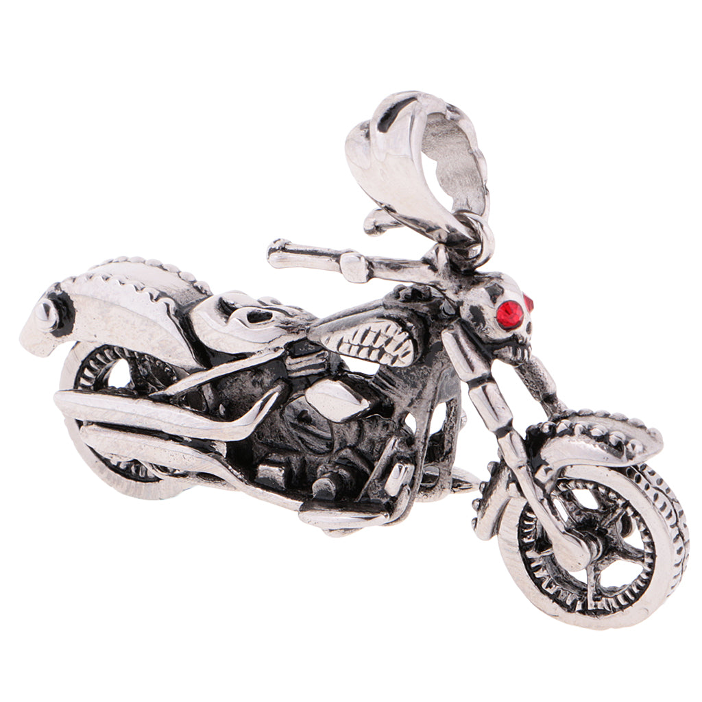 Mens 316L Stainless Steel Gothic Motorcycle Biker Pendant for Chain Necklace