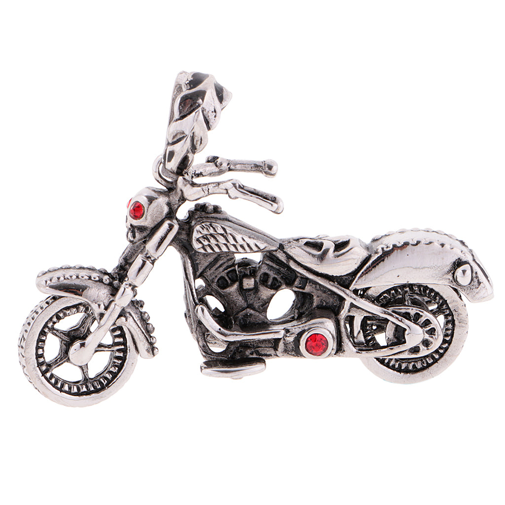 Mens 316L Stainless Steel Gothic Motorcycle Biker Pendant for Chain Necklace