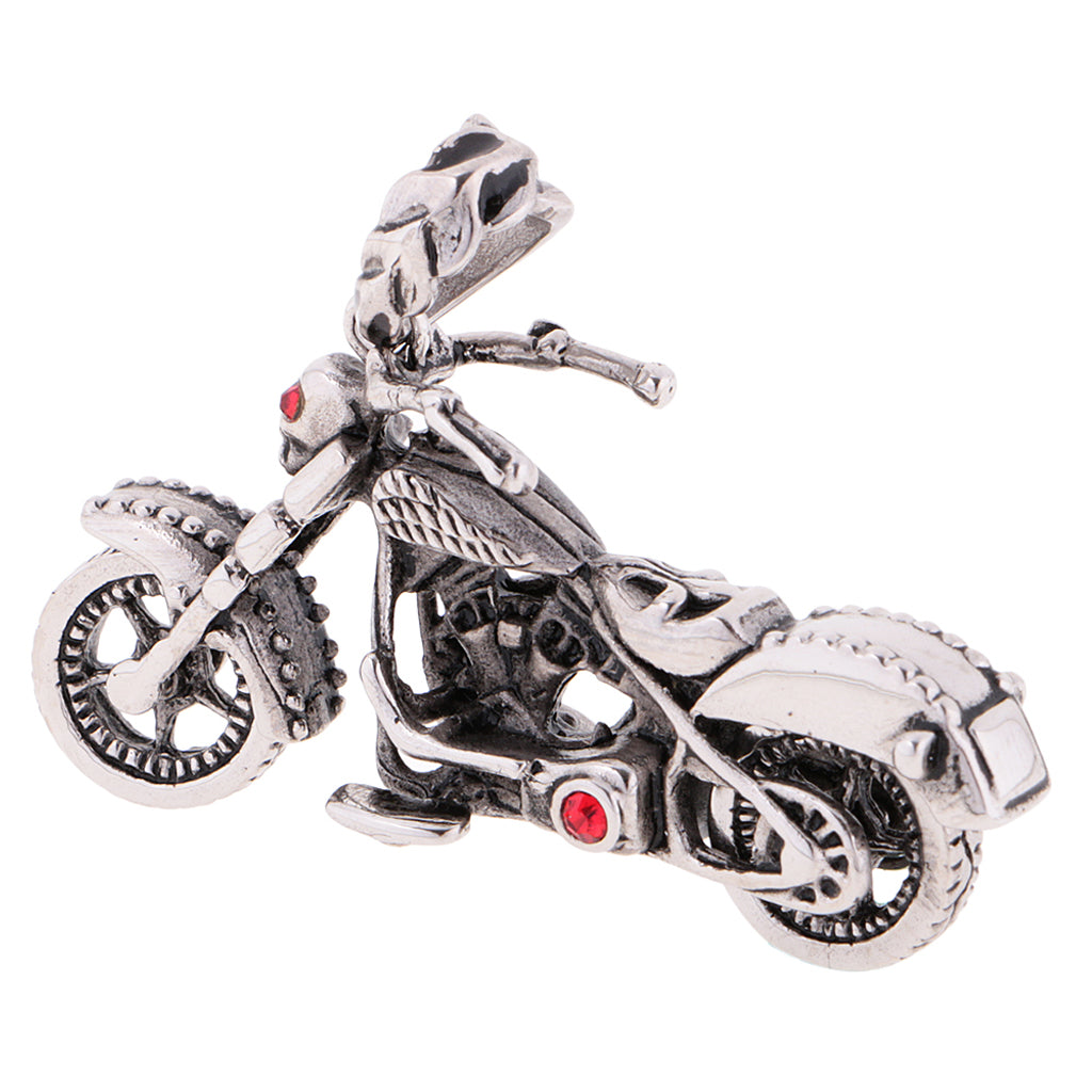 Mens 316L Stainless Steel Gothic Motorcycle Biker Pendant for Chain Necklace