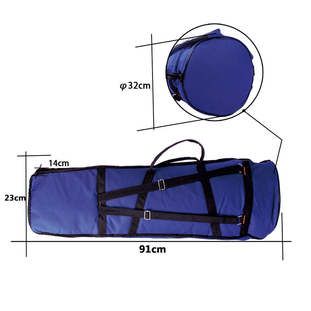 Durable Tenor Trombone Gig Bag Musical Instrument Accessory Blue 35.82inch