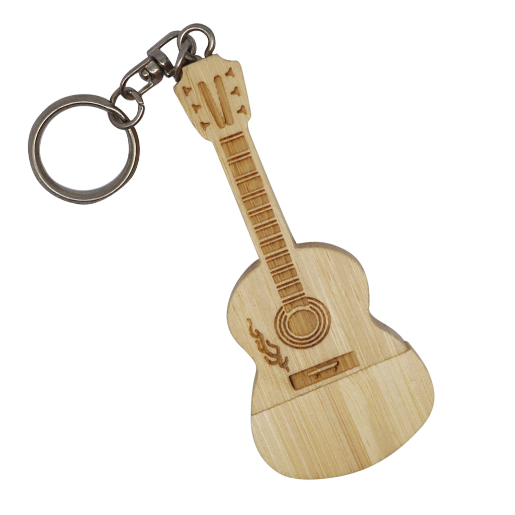 Keychain Guitar Model USB 2.0 Flash Memory Stick Pen Storage Drive Thumb U Disk 32GB for Windows 7/8 Computer