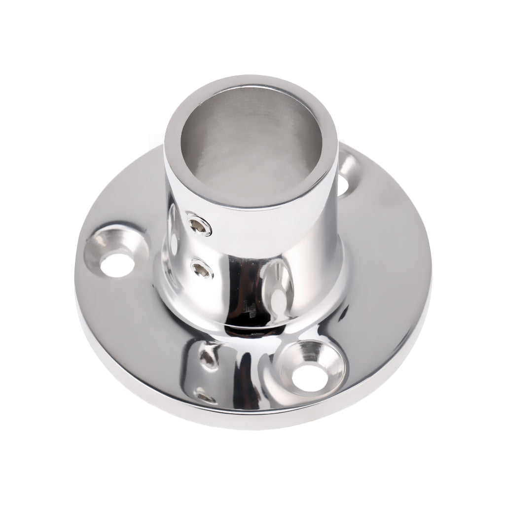 Boat Hand Rail/Stanchion Round Base Hardware for 1''/25mm Tube 90 Degree Marine 316 Stainless Steel