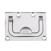 Marine Grade Stainless Steel Boat Hatch Latch Flush Mount Lift Pull Ring Handle Boat Pull - 75x55mm, Silver