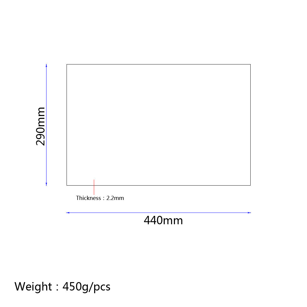 Blank 44x29x0.2cm Scratch Plate Pickguard Sheet PVC for Acoustic Guitar Accs