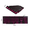 USB Wired Russian/English Gaming Keyboard 3LED Backlit 104 Keys for Computer