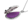 Hollow Tree Leaf Waterdrop 316L Stainless Steel Essential Oil Diffuser Necklace Pendant Jewelry 24