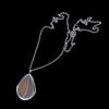 Hollow Tree Leaf Waterdrop 316L Stainless Steel Essential Oil Diffuser Necklace Pendant Jewelry 24