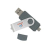 Swivel 64GB USB Flash Drive Memory Stick Storage Thumb U Disk for Smartphone PC Gray