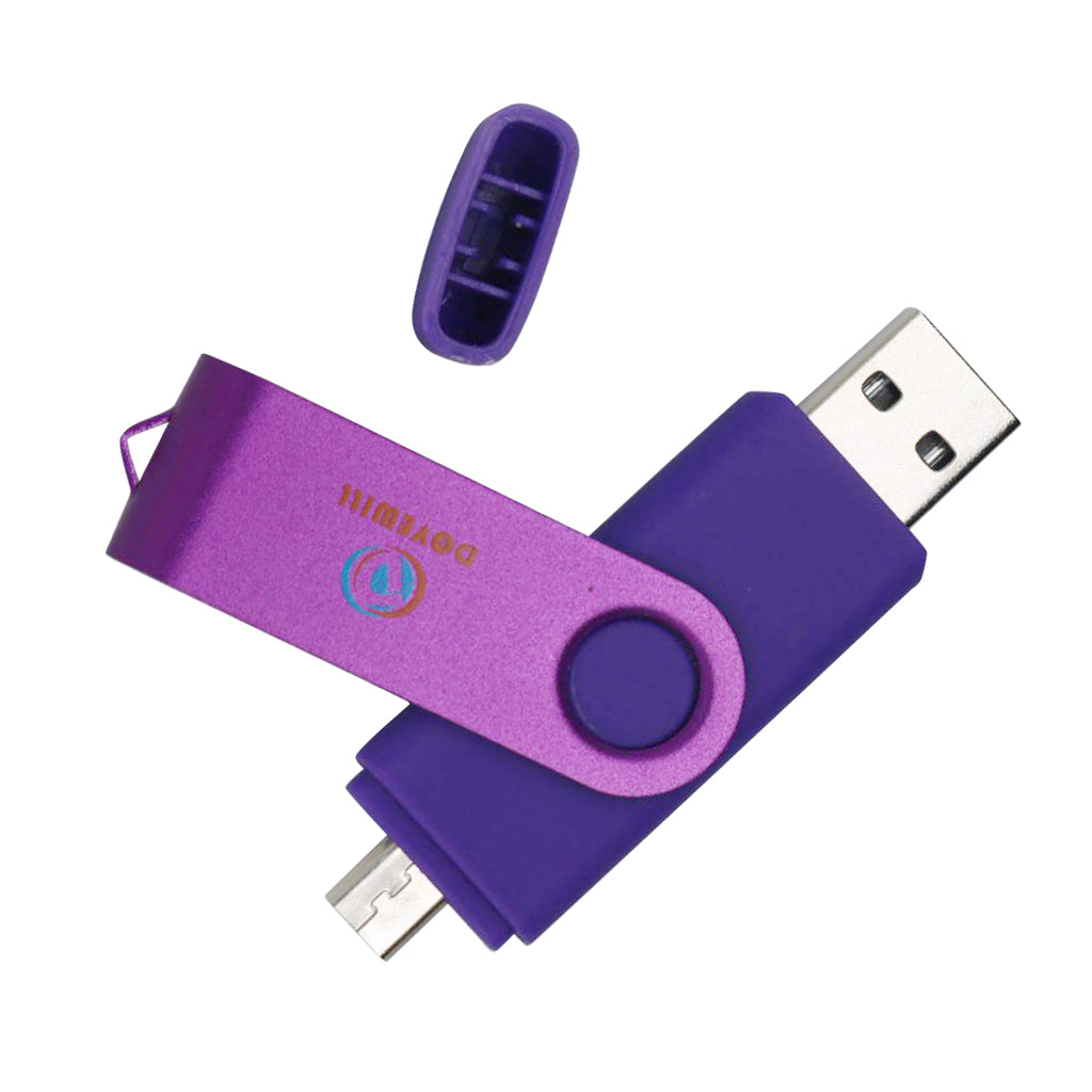 Swivel USB 2.0 Flash Memory Key Stick Pen Drive Storage Thumb U Disk Purple 32GB