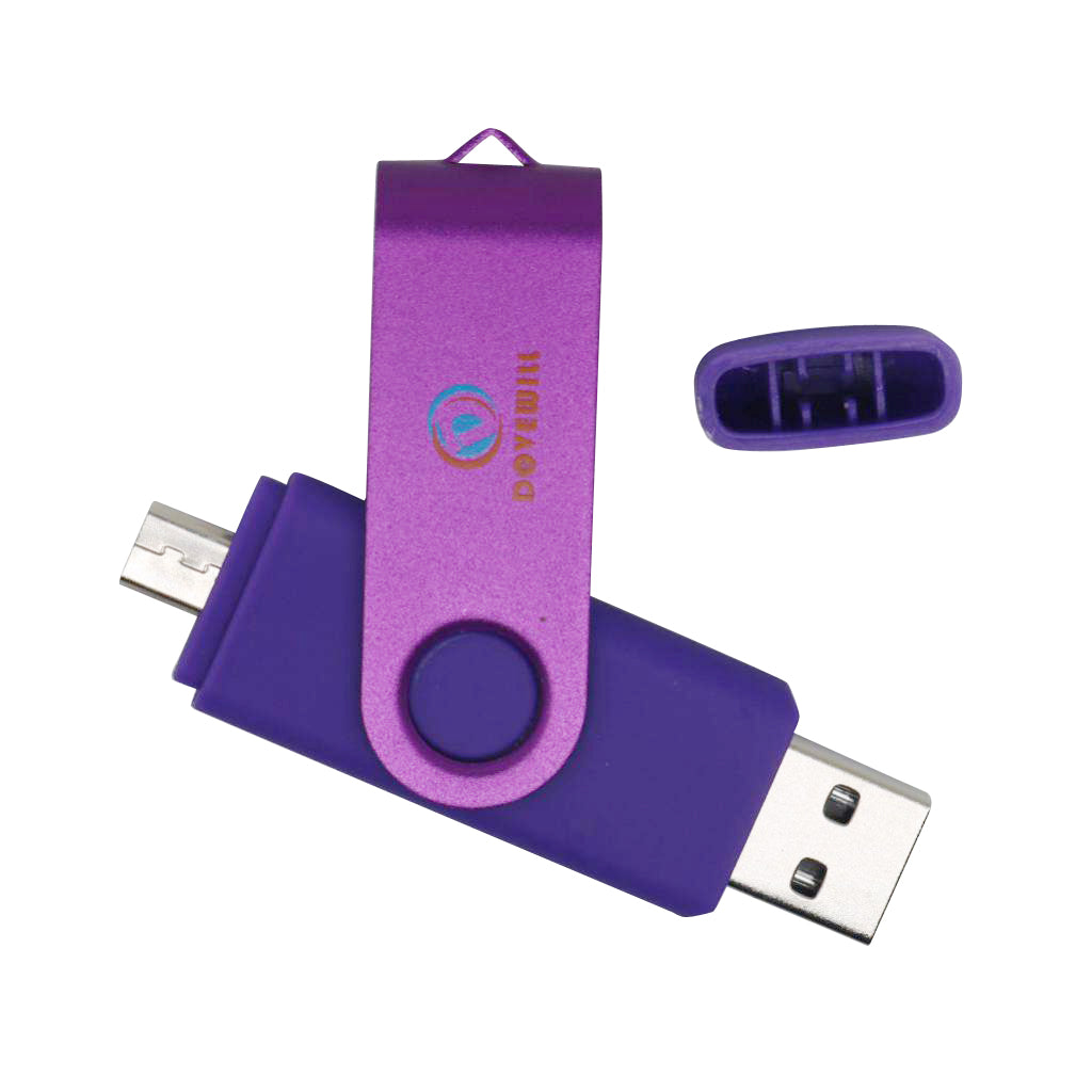 Swivel USB 2.0 Flash Memory Key Stick Pen Drive Storage Thumb U Disk Purple 32GB