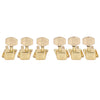 6 Pieces 3R 3L Gold Semi-closed String Tuning Pegs Locked Tuners Machine Heads for Acoustic Guitar Parts