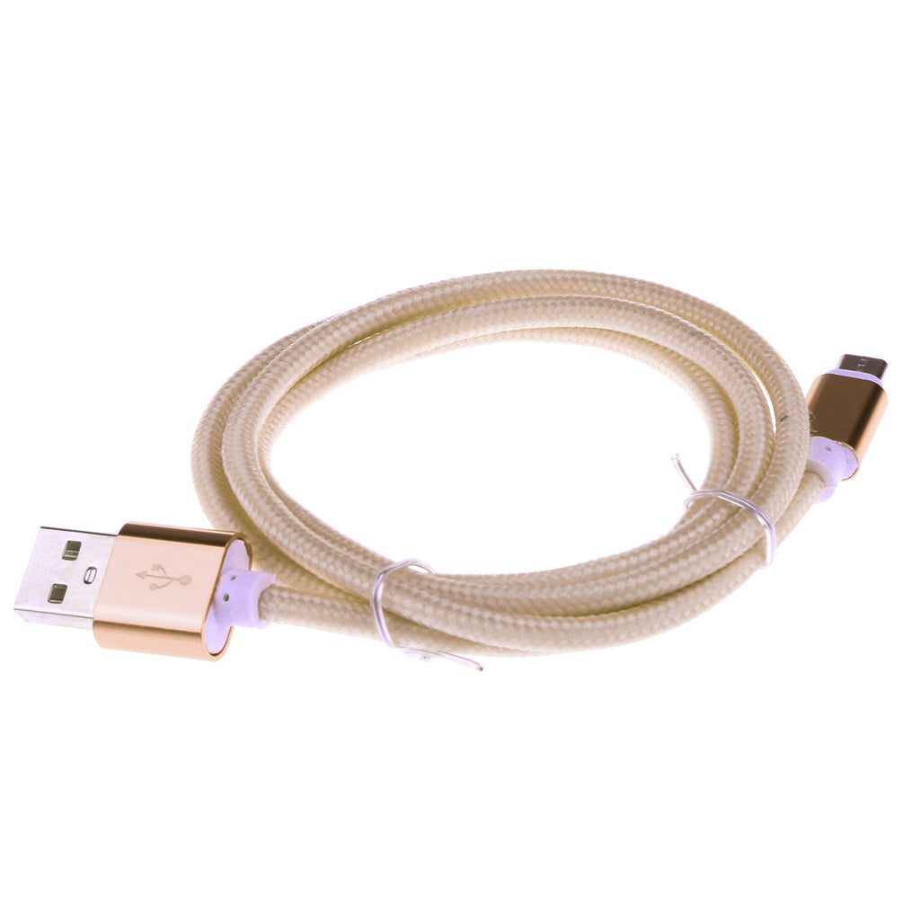 Micro USB Sync Data Charger Charging Cable Cord for Samsung Smartphone Gold