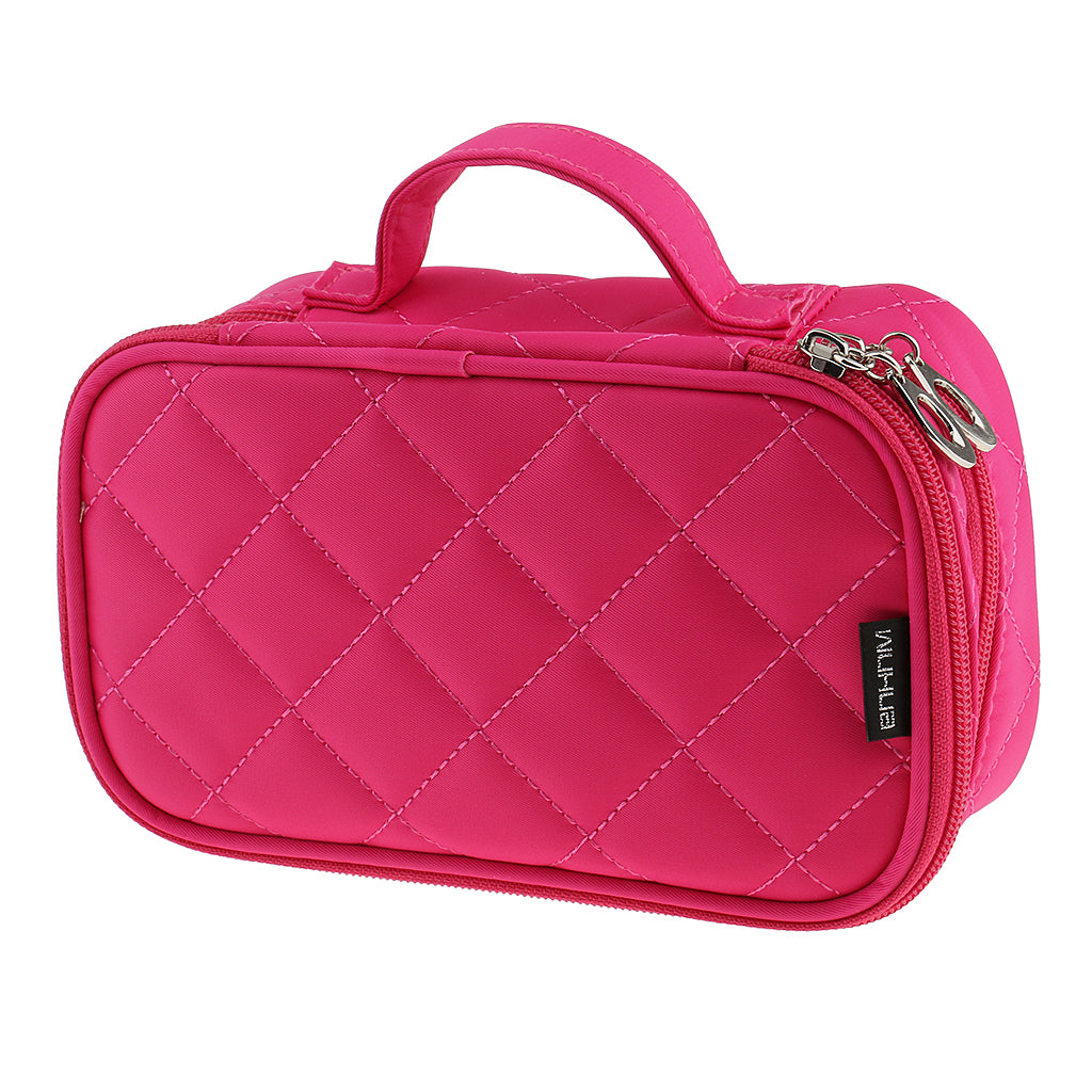 Women Girls Travel Cosmetic Makeup Bag Toiletry Bag Rose Red